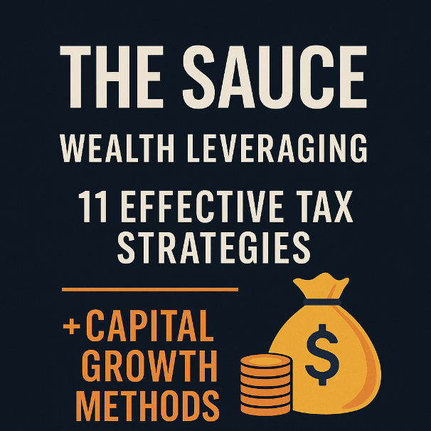 "The Sauce": Wealth Leveraging, 11 Effective tax Strategies: + Capital Growth Methods